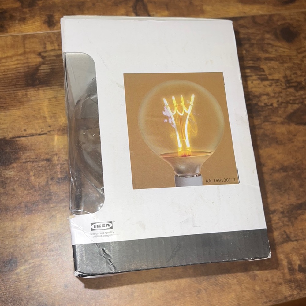 4 IKEA Nittio LED 20 ML Rose Gold Decorative Light Bulbs NWOT